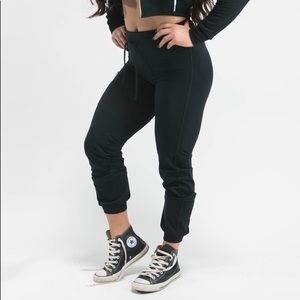Celestial bodiez black scrunch butt joggers